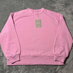 Everlane The‎ Track SZ SmallOversized Crew Organic Cotton Sweatshirt Pink